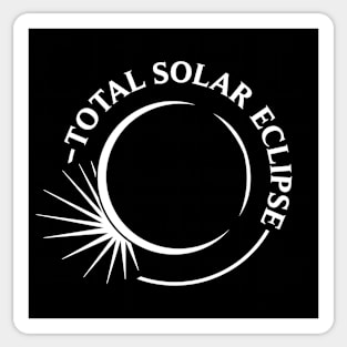 Total Solar Eclipse | Original Version 2 | White Print On Darks Sticker